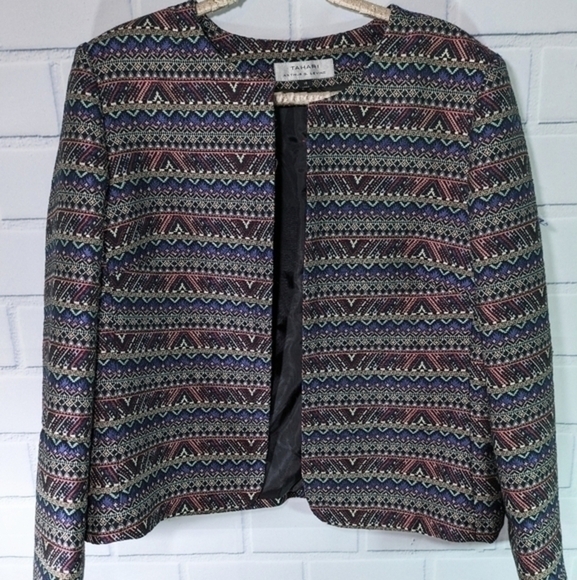Tahari ASL Textured Open Jacket/Blazer - Picture 1 of 4